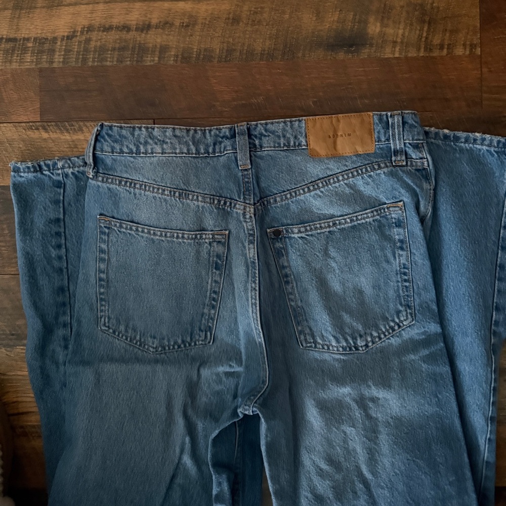 Blue @Denim straight/ wide leg Jeans